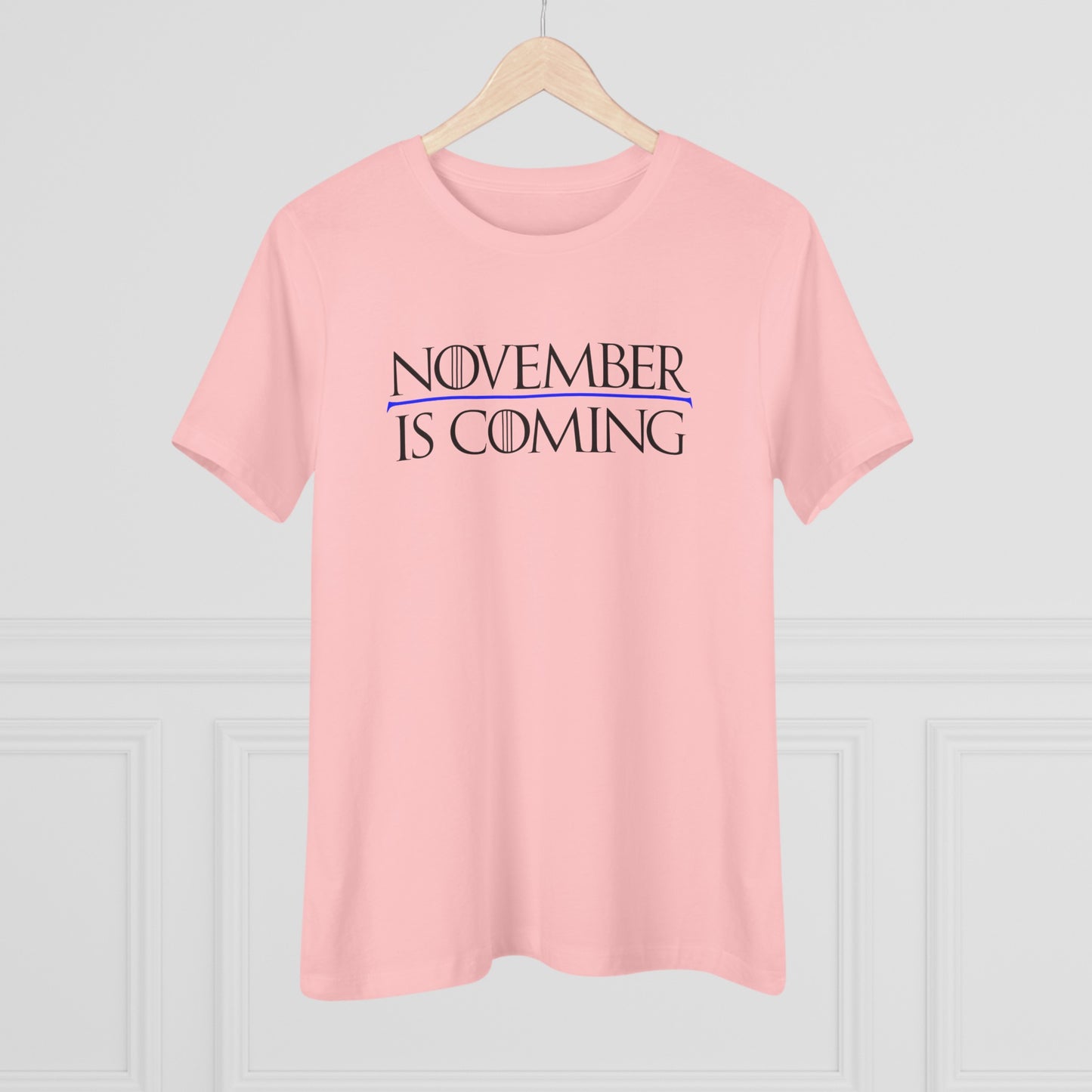 "November Is Coming" - Women's Relaxed Fit - Black Text