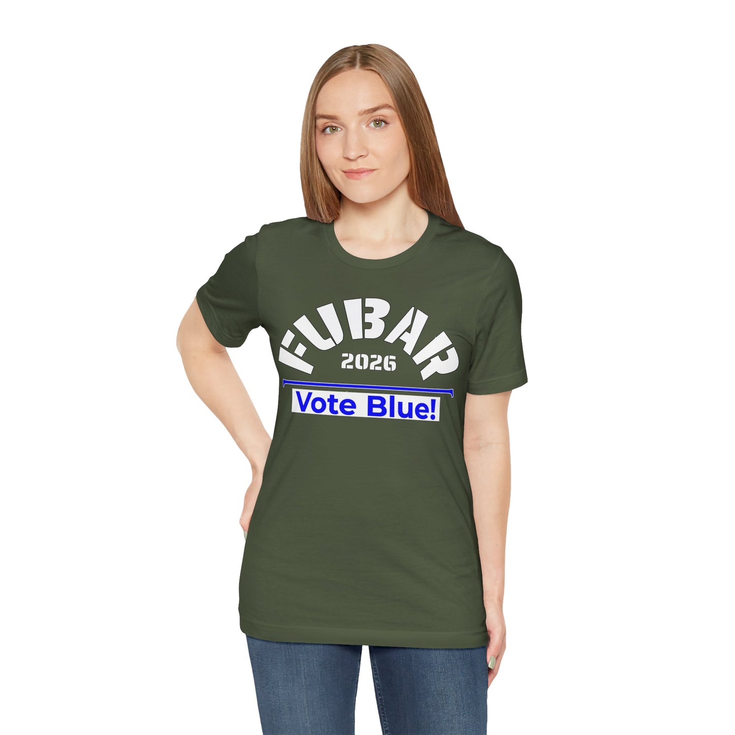 FUBAR 2026 - VOTE BLUE — T-Shirt — Unisex Retail Fit — White Text
