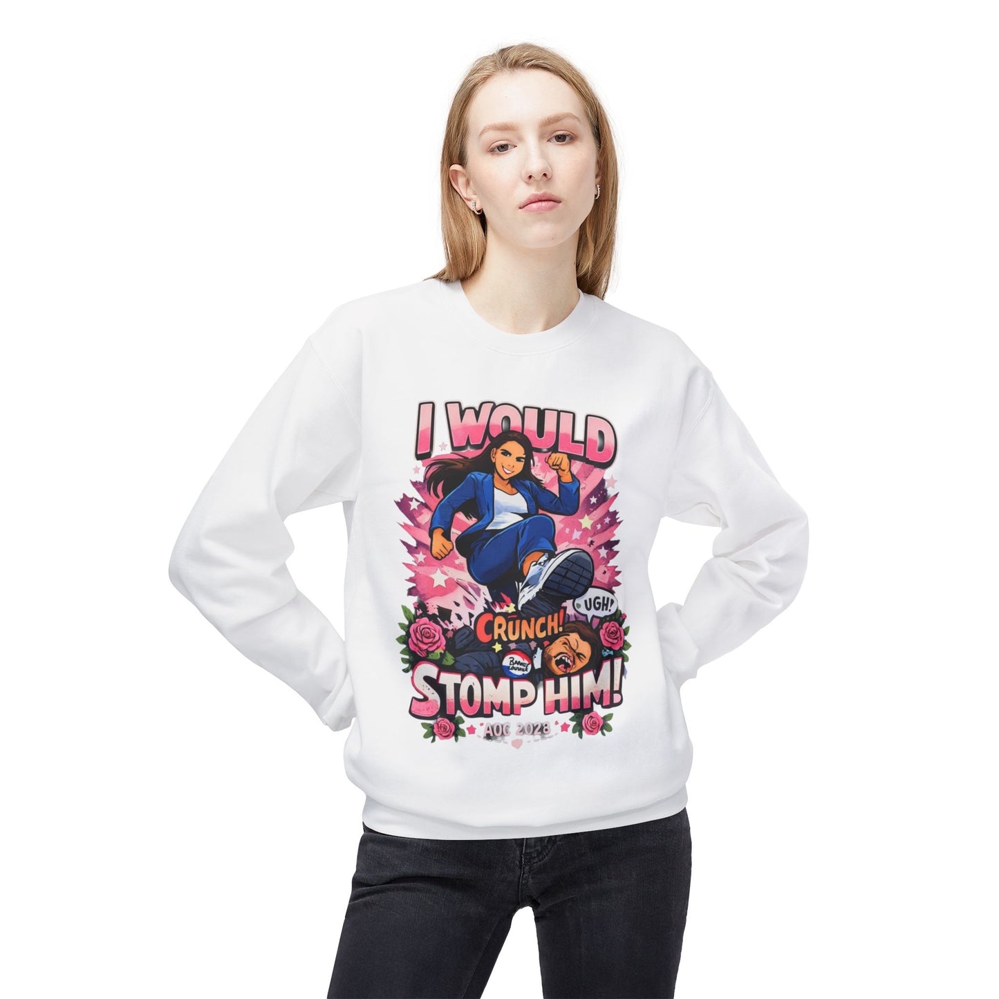 I WOULD STOMP HIM! — Soft Unisex Mid-weight Sweatshirt — Regular Fit