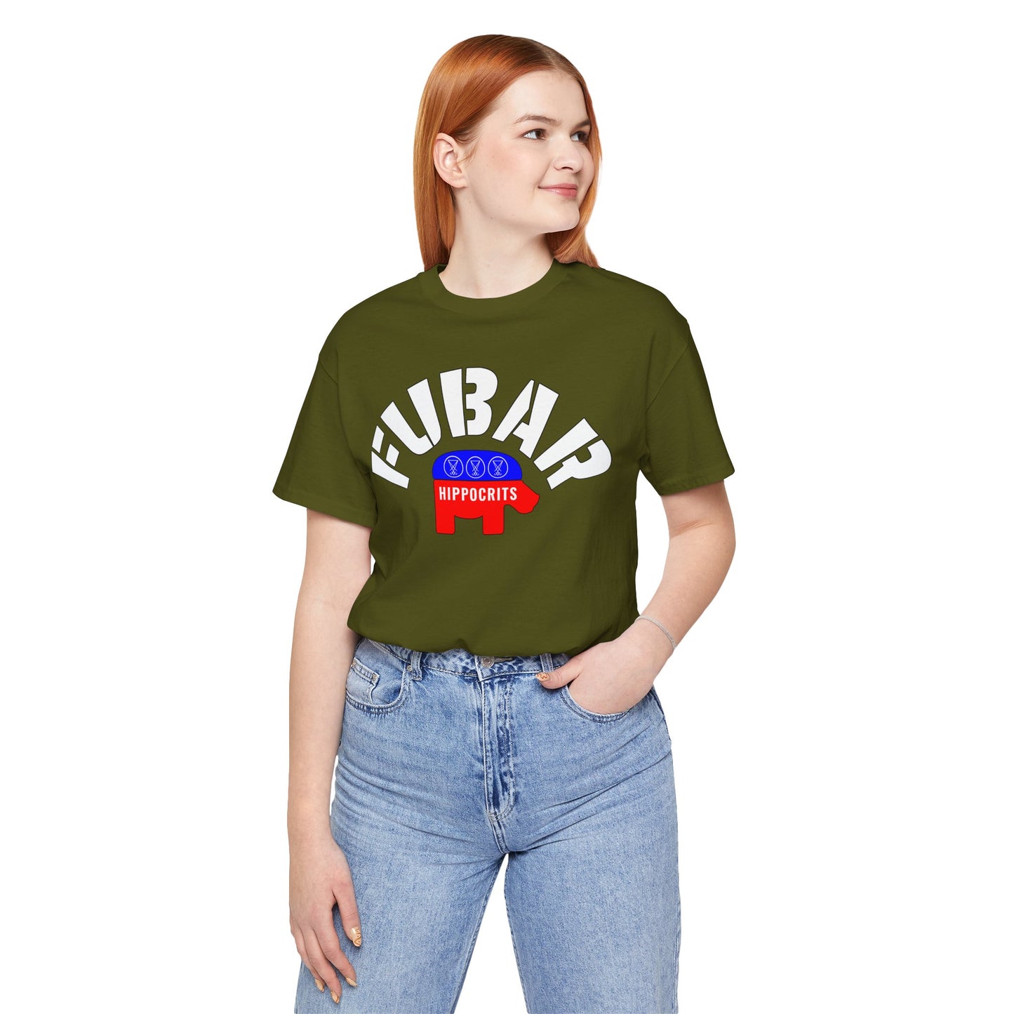 FUBAR - Hippo — T-Shirt — Unisex Retail Fit — White Text