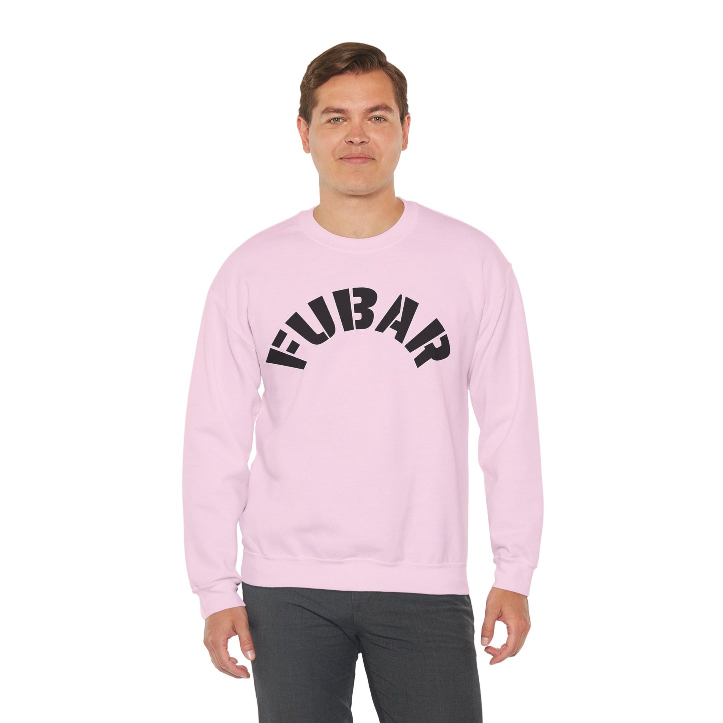 FUBAR — Black Text — Unisex, Heavy Relaxed Fit Sweatshirt