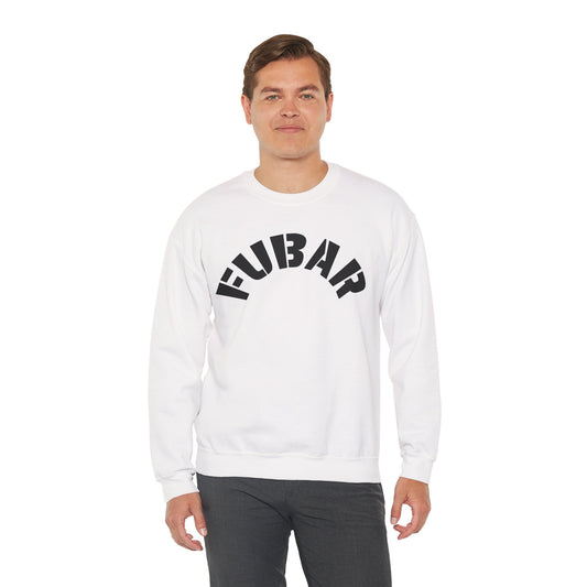 FUBAR — Black Text — Unisex, Heavy Relaxed Fit Sweatshirt