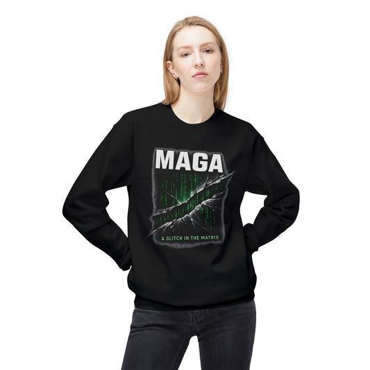 MAGA — A Glitch in the Matrix  — Front Graphic — Unisex, Mid-weight Classic Fit