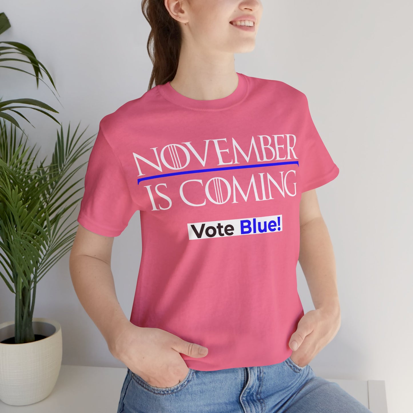 November Is Coming - VOTE BLUE! — Unisex Classic Retail Fit — White Text
