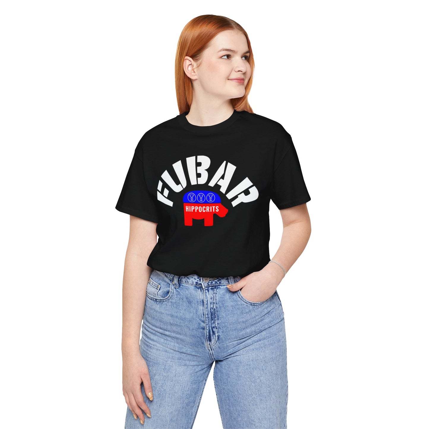 FUBAR - Hippo — T-Shirt — Unisex Retail Fit — White Text