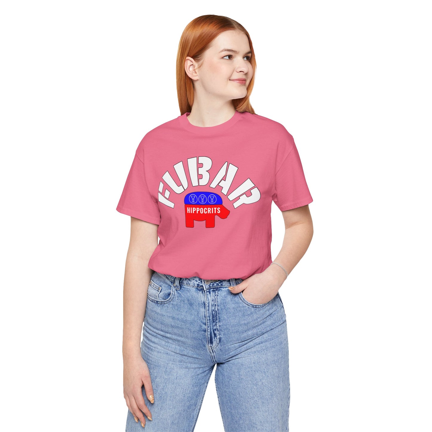 FUBAR - Hippo — T-Shirt — Unisex Retail Fit — White Text