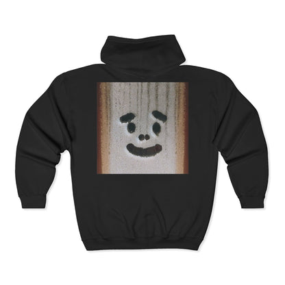 SAD SMILEY ICE FACE  — Full-Zip Hoodie — Unisex, Heavy Classic Fit