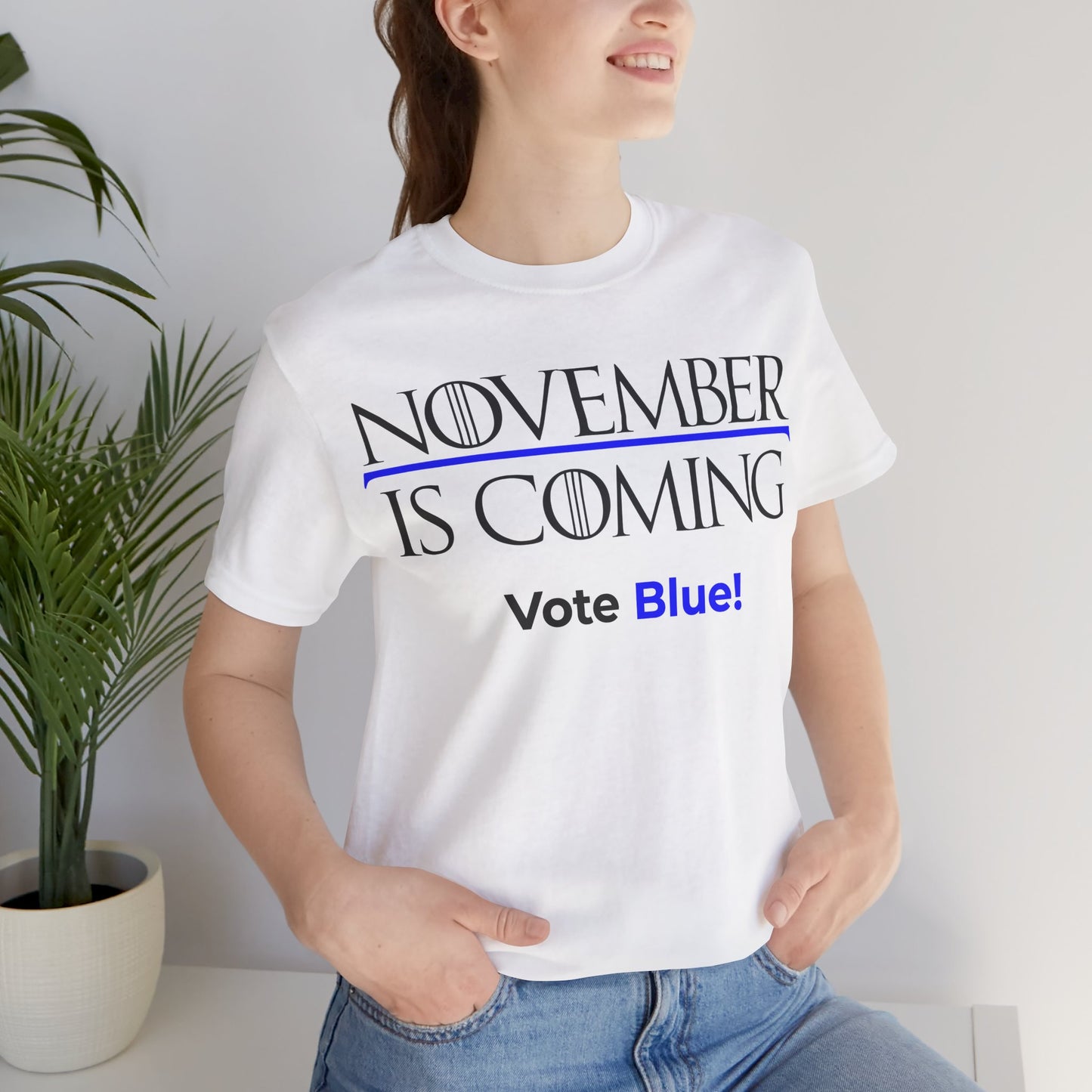 November Is Coming - VOTE BLUE! — Unisex Classic Retail Fit — Black Text