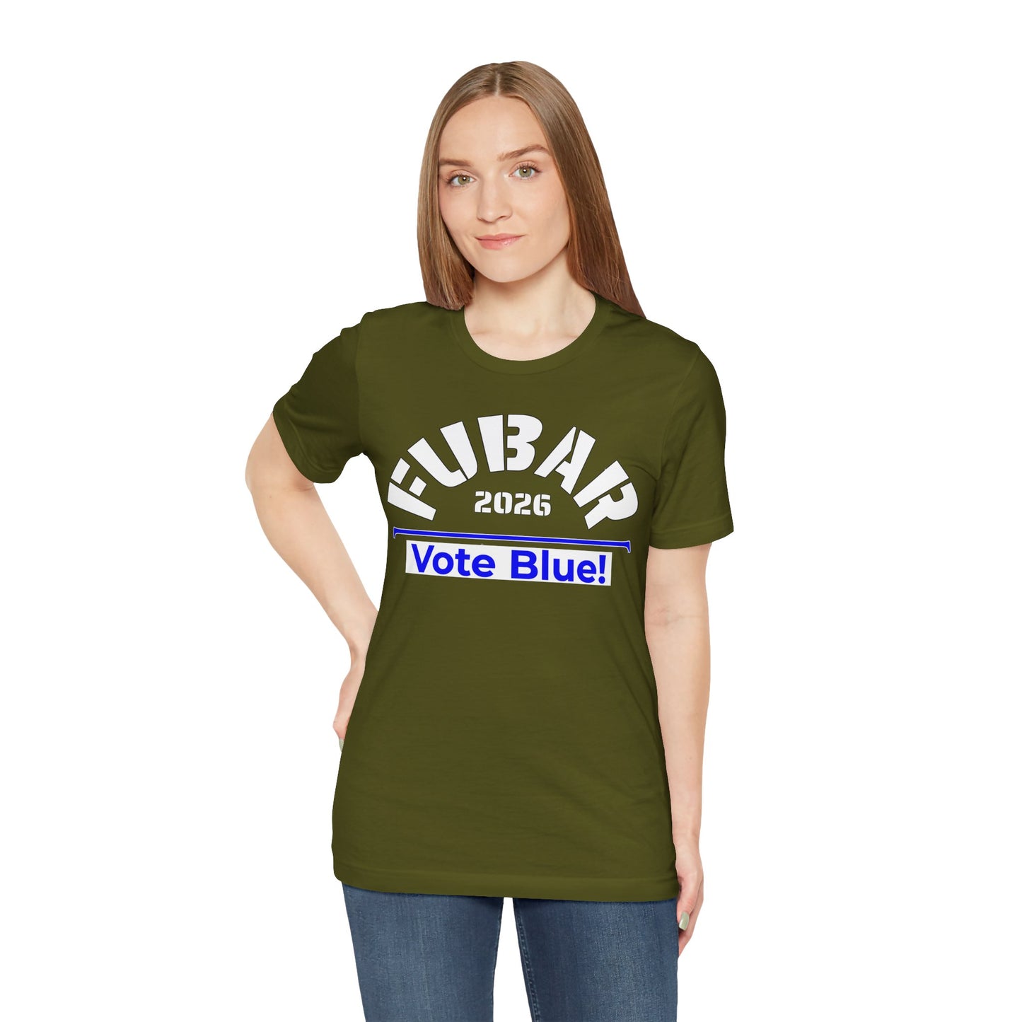 FUBAR 2026 - VOTE BLUE — T-Shirt — Unisex Retail Fit — White Text