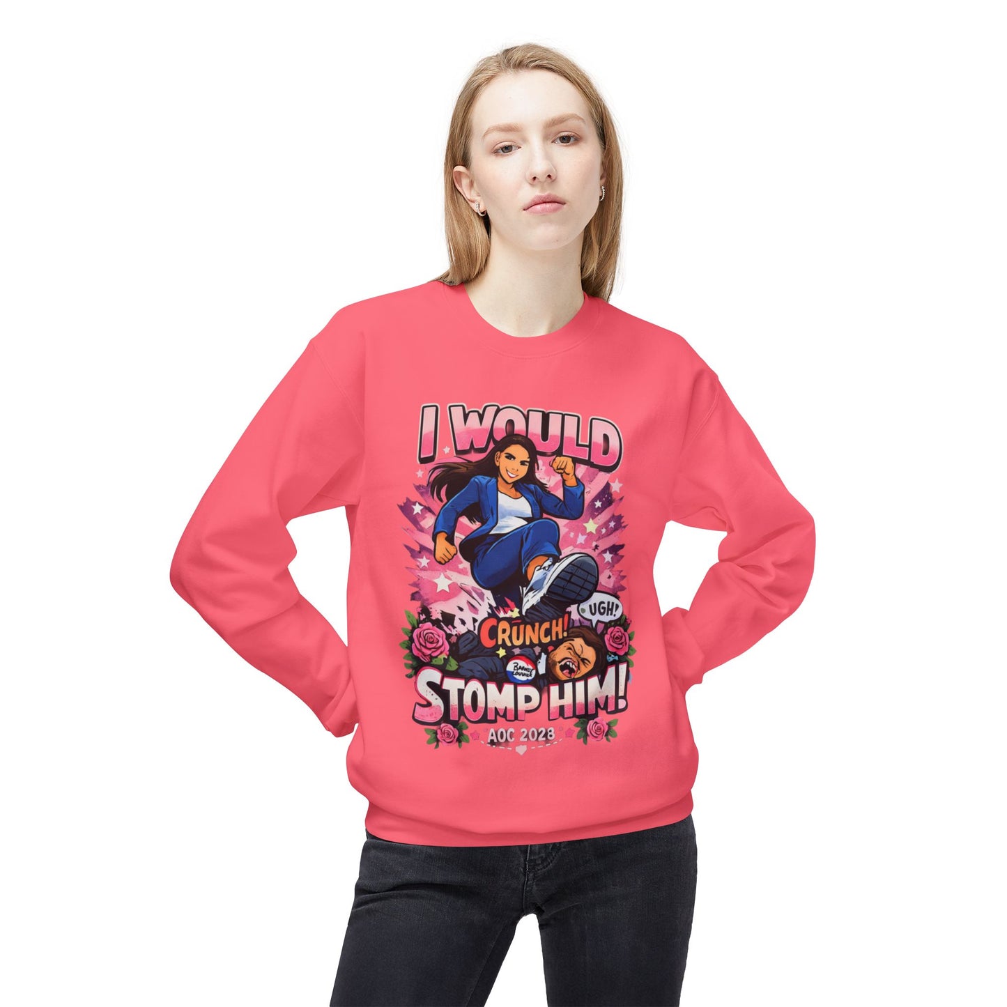 I WOULD STOMP HIM! — Soft Unisex Mid-weight Sweatshirt — Regular Fit